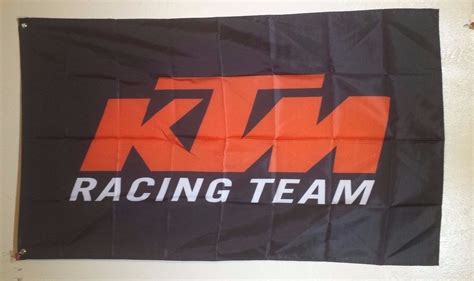 Ktm Racing Team Motorcross Flag Banner Mancave Garage Wall 3x5 Free