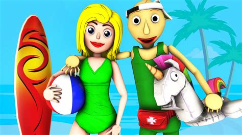 Baldi Swims On Honeymoon With Baldina Sfm Baldis Basics 3d Animation