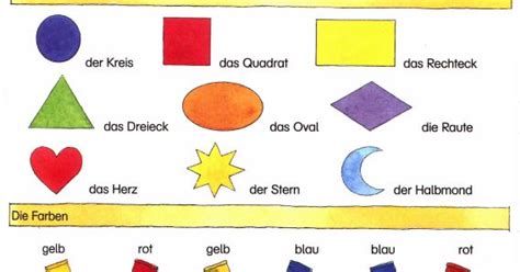 Formen Und Farben Deutsch Lernen Deutsch Lernen Mathe Für