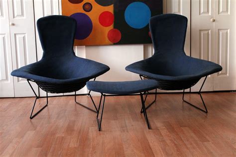 Authentic Vintage Harry Bertoia Knoll Bird Chairs and Ottoman | An ...