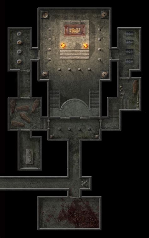 Undercity Crypt Vampire Lair Battlemap Dungeon Lg Rpg Map Dungeons