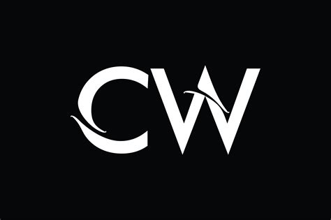 Cw Monogram Logo Design By Vectorseller Thehungryjpeg