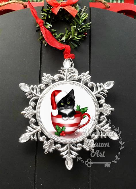 Tuxedo Cat Ornament Personalized Cat Ornament Cat Ornament Etsy