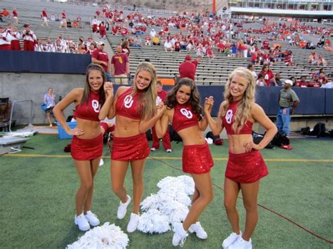 nfl and college cheerleaders photos i love these oklahoma cheerleader uniforms