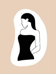 Nude Woman Line Art Vector Images Over