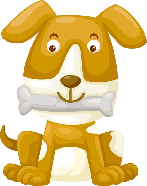 Dog With Bone Vector Stock Vector Illustration Of Footstep 26447810