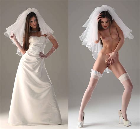 Dressed Undressed Photo Gallery Sexy Brides Before And After The Wedding Enf Cmnf