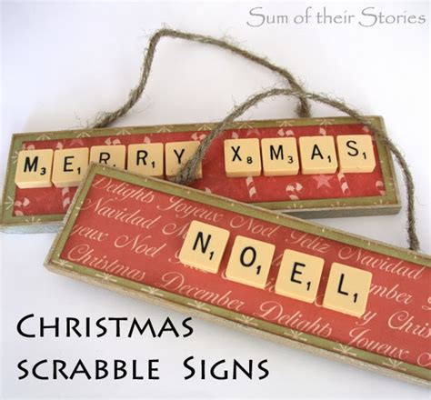 Scrabble Tile Christmas Ornament Sum Of Their Stories