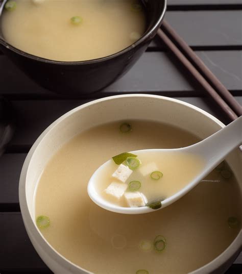 Spicy miso soup with bok choy wontons recipechowhound.com. japanese miso soup - glebe kitchen