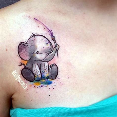 40 lovely and cute elephant tattoo design bored art