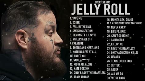 Jelly Roll Greatest Hits 2022 Top 100 Songs Of The Weeks 2022