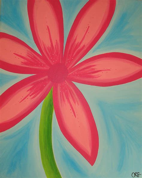Easy Flower Canvas Painting Ideas