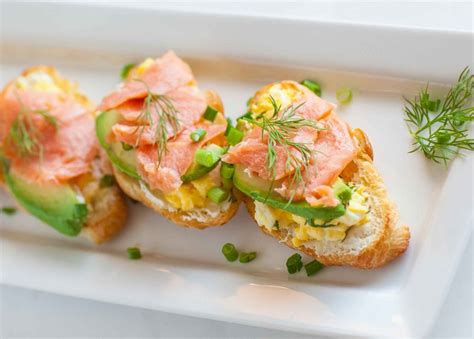 3 oz smoked salmon, sliced into thin pieces. Smoked Salmon Breakfast Croissants - Tatyanas Everyday Food