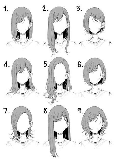 Image Result For Girls Anime Hairstyles Easy Manga Hair How To Draw