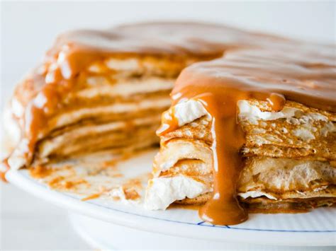 If not, your missing out. Salted Caramel Apple Crepe Cake Recipe | Claire Thomas ...