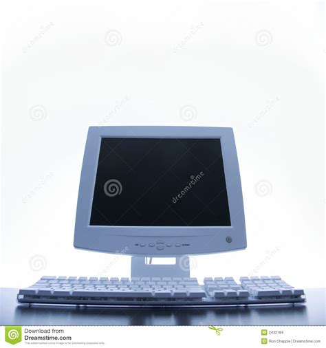 Computer Monitor And Keyboard Stock Photo Image Of Nobody Office
