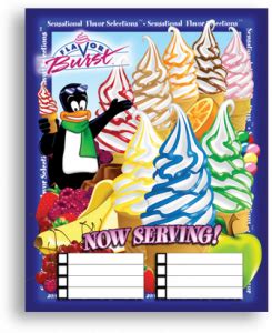 Soft Serve Menu With Fruit Duratrans Flavor Burst