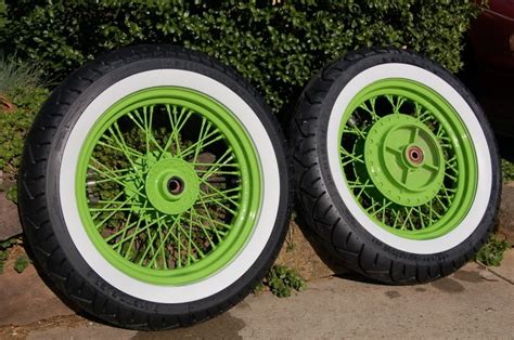 Before you are ready to prime, you need to protect your tire and valve stem from overspray. Painted spoked rims with white wall tires | Rims, Kawasaki ...