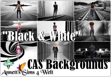 Sims 4 Ccs The Best Cas Backgrounds Black And White Pictures By
