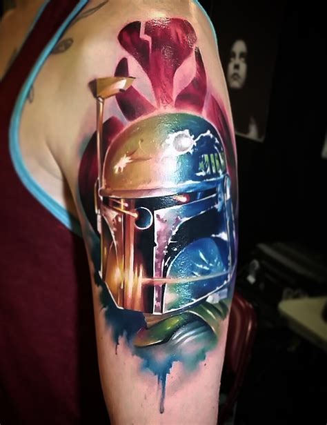 Boba Fett Tattoo Done By Chris Toler Star Wars Tattoo Star Wars
