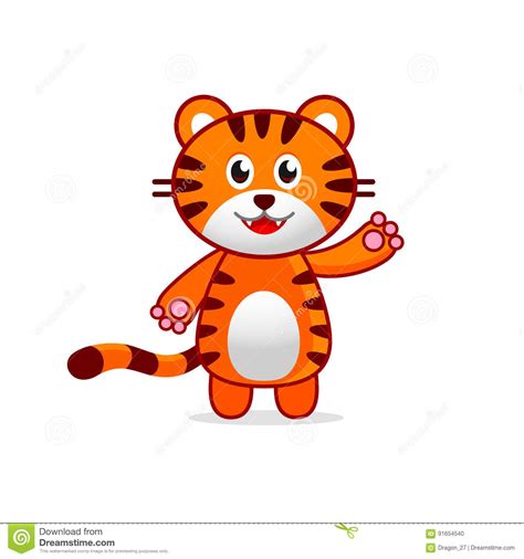 Grappig Tiger Baby Vector Illustration Voor Jonge Geitjes Vector
