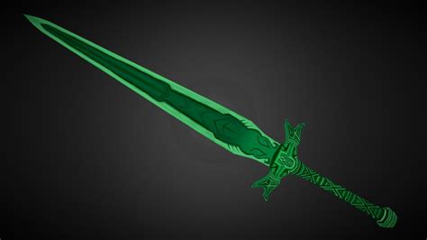 Emerald Sword Download Free 3d Model By Pricemore 626e1ff Sketchfab