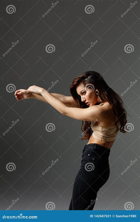 Elegant Female Dancing Striptease Dance Stock Image Image Of Disco
