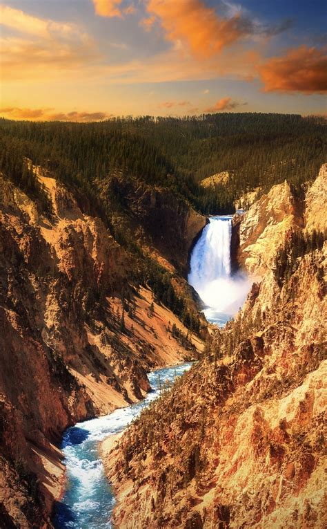 Download 950x1534 Wallpaper Yellowstone Falls Grand Canyon Of The