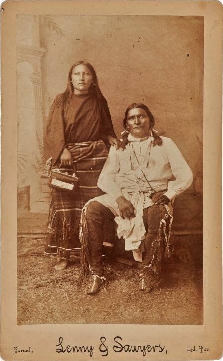Sinbow And His Wife Plains Apache Aka Kiowa Apache Circa 1890