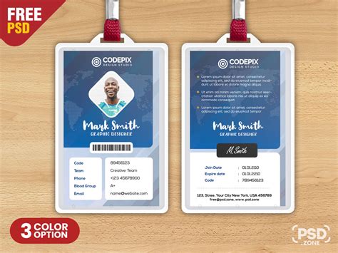 42 Id Card Template Psd Download Png Sketchfour