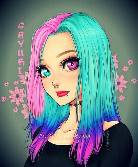 Anime Characters With Pink And Blue Hair