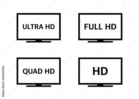 4k Uhd Quad Hd Full Hd And Hd Resolution Presentation Tv Nameplates