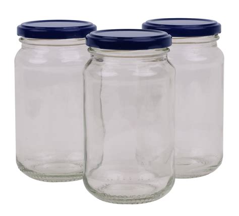 Bulk Australian Made Round Glass Jars With Capilano Blue Lid