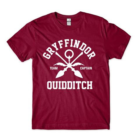 Harry Potter Inspired Gryffindor Quidditch Unisex T Shirt S 5xl All Colours