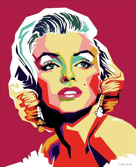 Marilyn Monroe By Stars On Art Stars On Art Marilyn Monroe Pop Art Pop Art Illustration
