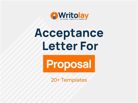 Proposal Acceptance Letter 4 Templates Writolay