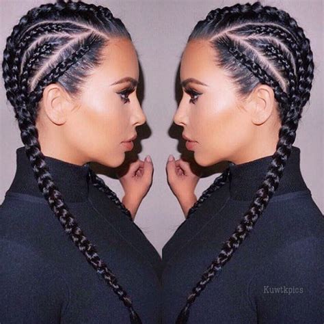 Kardashians Brasil On Instagram “braids Amo A Kim Com Essas Tranças