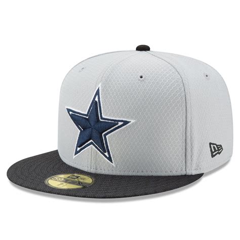 New Era Dallas Cowboys Gray 2017 Sideline 59fifty Fitted Hat