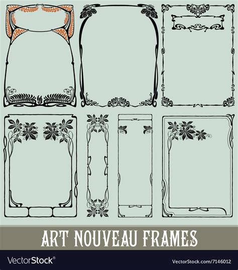 Decorative Art Nouveau Frames Royalty Free Vector Image