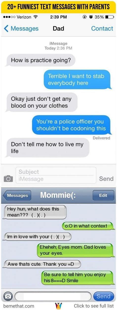 20 Funniest Text Messages Between Parents And Their Children Funny