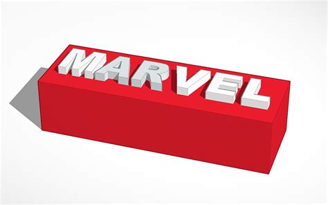 3d Design Marvel Logo Tinkercad