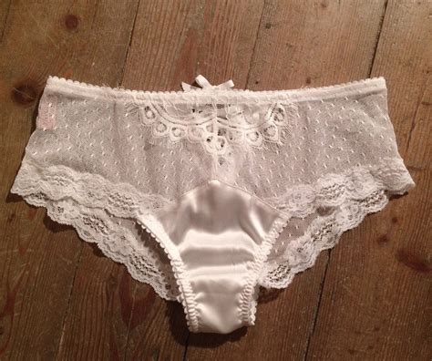 White Sheer Lace Panties French Cut And Beautiful Detail On The Back