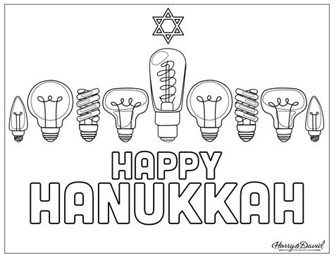 Printable Hanukkah Coloring Pages The Table By Harry And David