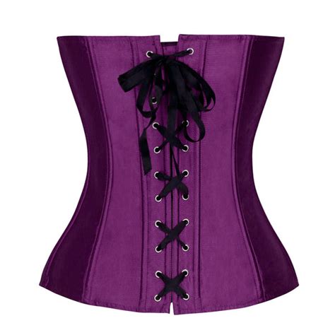 Deep Purple Satin Overbust Corset Perth Hurly Burly Hurly Burly