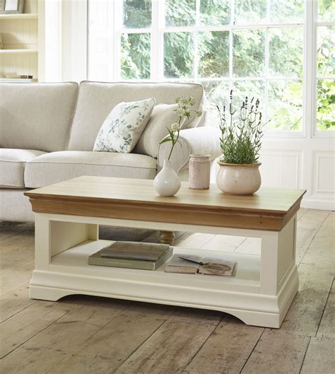 Country Coffee Table With Storage The Country Cottage Natural Oak And