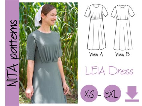 Pdf Leia Cape Dress Sewing Pattern Womens Modest Dress Pattern Knit