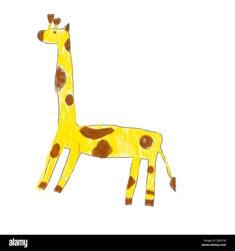 Cute Hand Drawn Doodle Giraffe Hand Drawn Cute Childrens Illustration