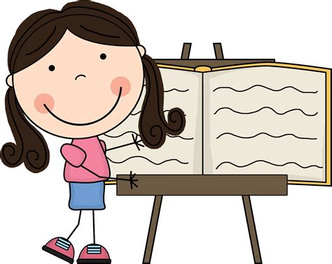 Children Writing Cartoon Clipart Best