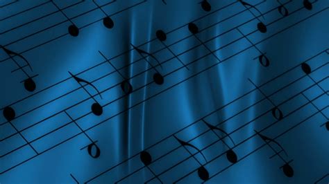 Music Notes Blue Background
