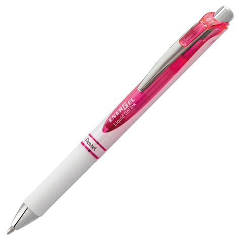 Energel Rtx Retractable Gel Pen 07mm Pink Ink Whitepink Barrel